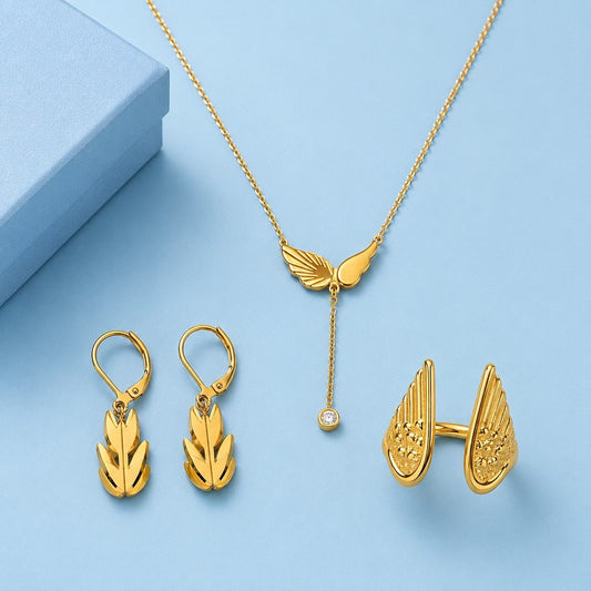 Rakhi Gift Hamper Golden Feather Wings