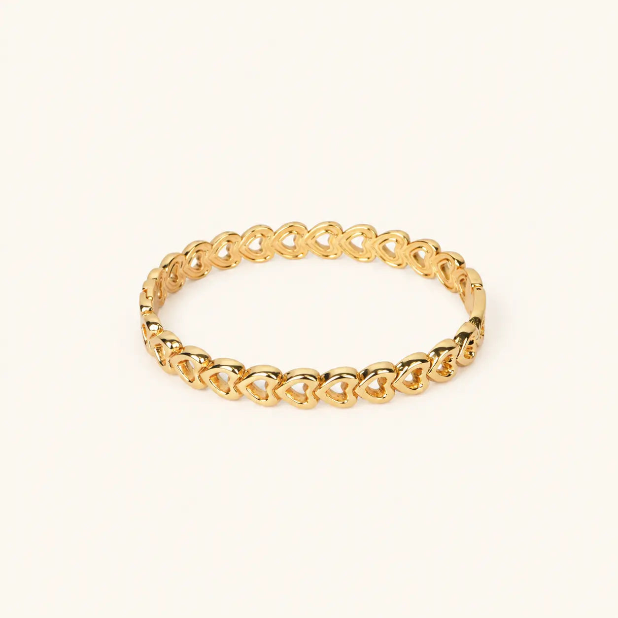 Golden Heart Link Bracelet