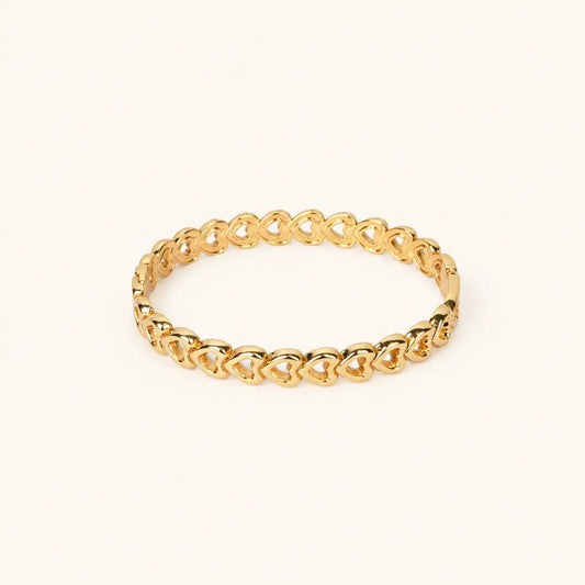 Golden Heart Link Bracelet