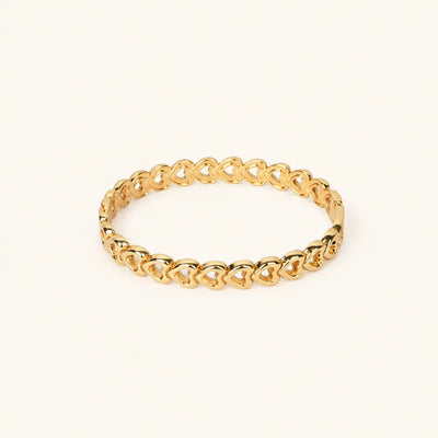 Golden Heart Link Bracelet