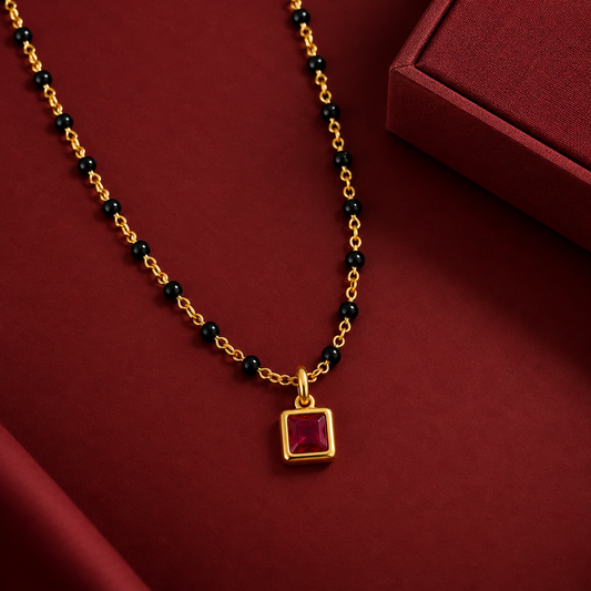 Ruby Solitaire Mangalsutra