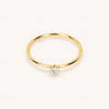 Elegant Gold Solitaire Ring