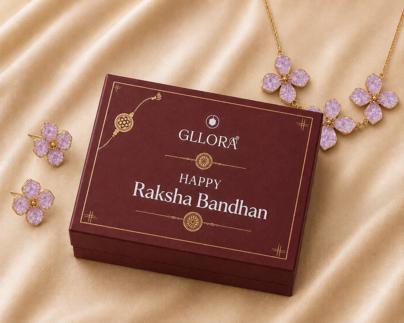 Gllora Lavender Blossom Jewellery Set