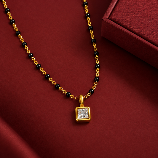 Crystal Solitaire Mangalsutra
