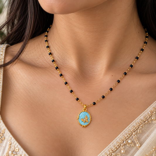 Azure Butterfly Mangalsutra