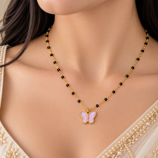 Blush Butterfly Mangalsutra