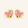 Gllora Rosé Heart Stud Earrings