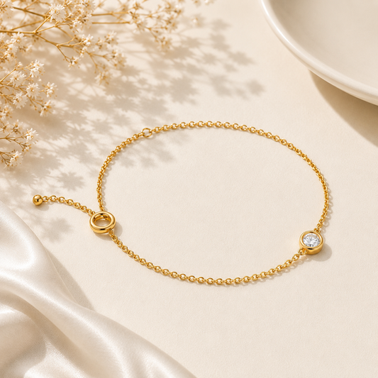 Geometric Elegance Pull-Chain Bracelet
