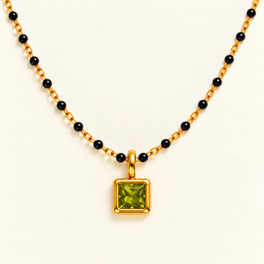 Peridot Solitaire Mangalsutra