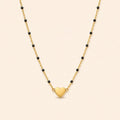 Classic Black Beaded Heart Mangalsutra