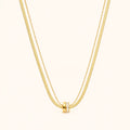 Layered Gold Chain Pendant Necklace