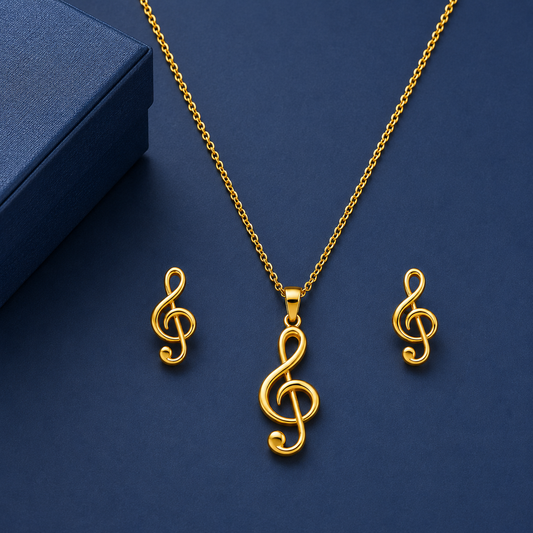 Gllora Melody Treble Clef Jewellery Set