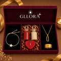 Star Rakhi With Oval Pendant Chain And Classic Gold Ring