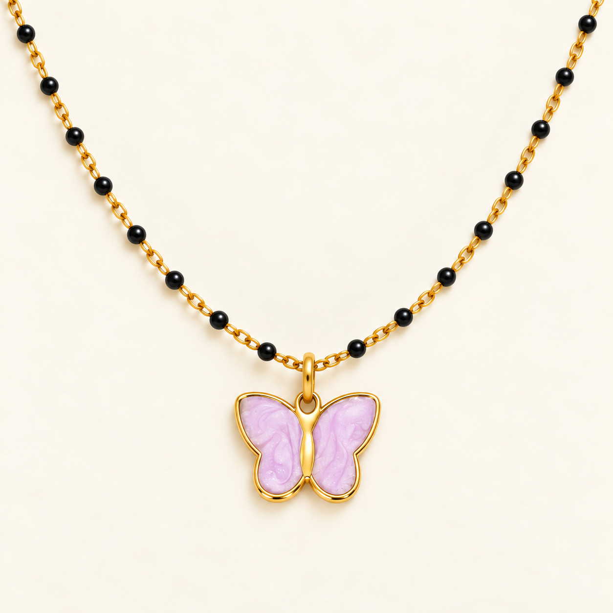 Blush Butterfly Mangalsutra