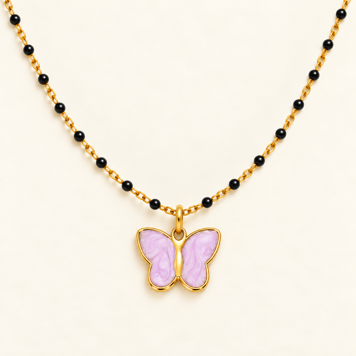 Blush Butterfly Mangalsutra