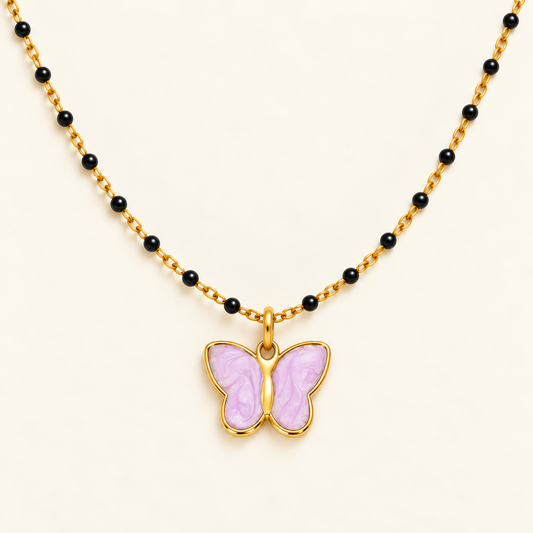 Blush Butterfly Mangalsutra