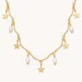 Star & Pearl Charm Choker