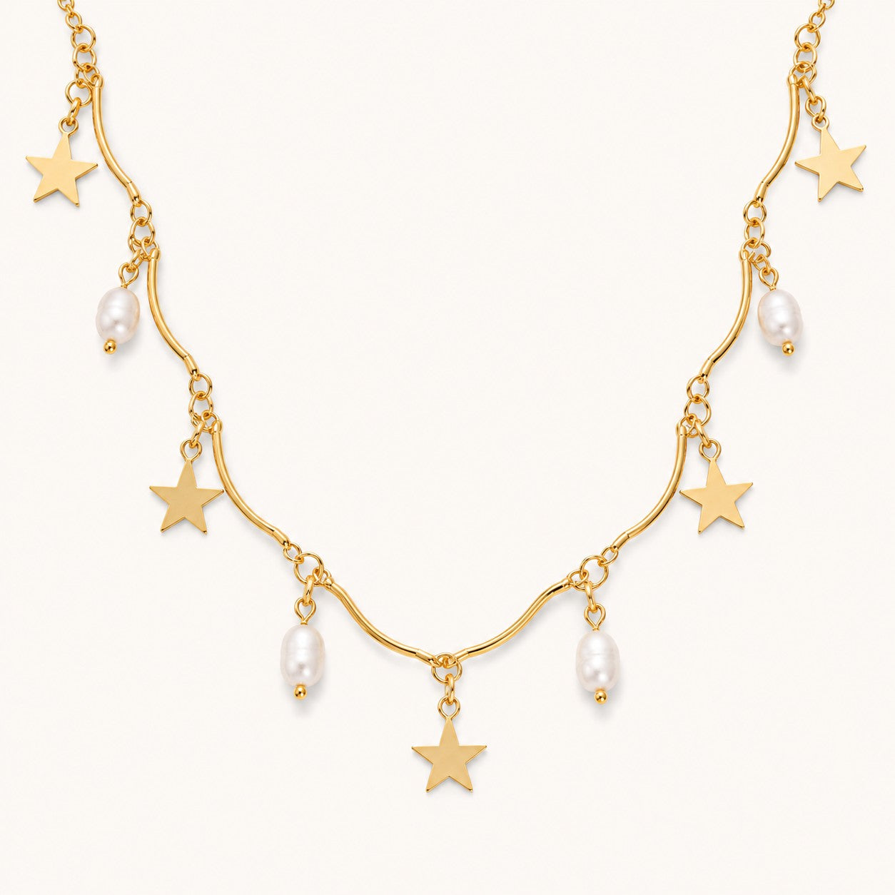 Star & Pearl Charm Choker