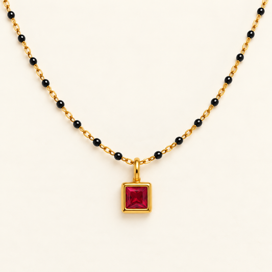 Ruby Solitaire Mangalsutra