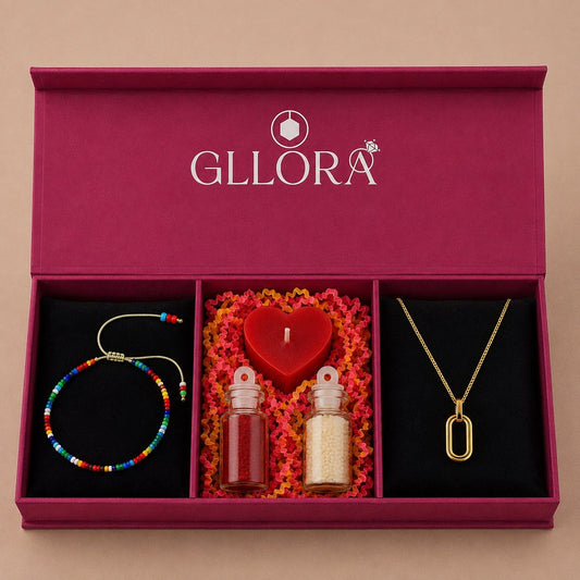 Colorful Rakhi With Oval Pendant Chain