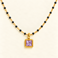 Lavender Amethyst Solitaire Mangalsutra