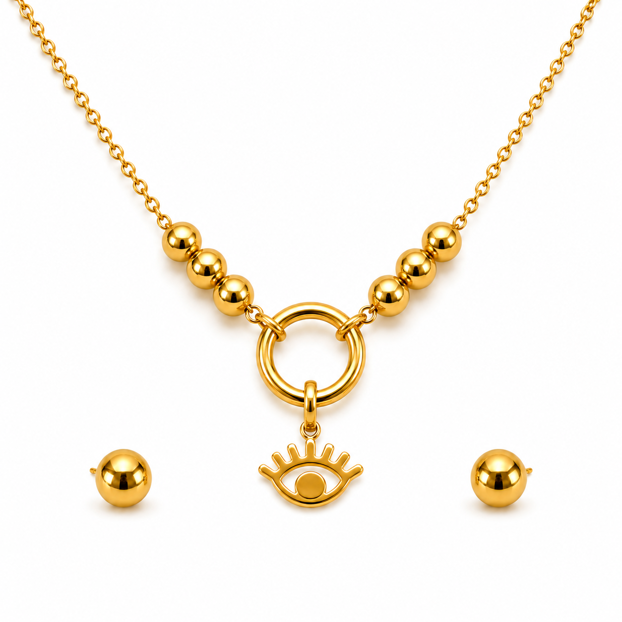Gllora Aurelia Leaf Pendant Jewellery Set