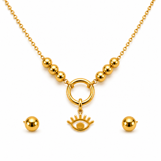 Gllora Aurelia Leaf Pendant Jewellery Set