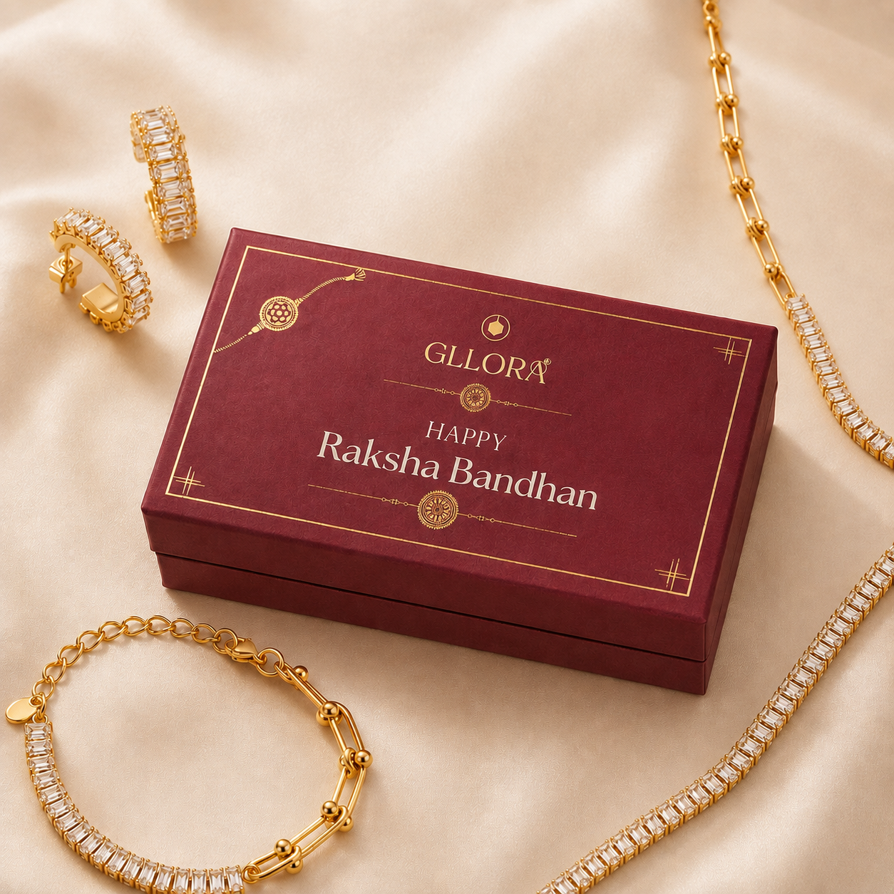 RAKHI GIFT HAMPER DUALITY CHAIN DIAMOND COMBO