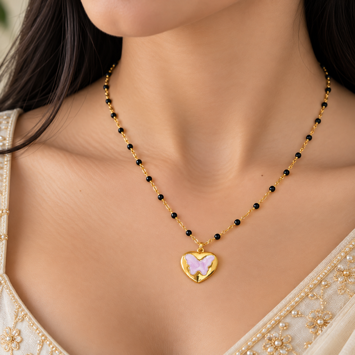 Lilac Bloom Mangalsutra