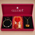 Pearl Rakhi With Oval Pendant Chain And Classic Gold Ring
