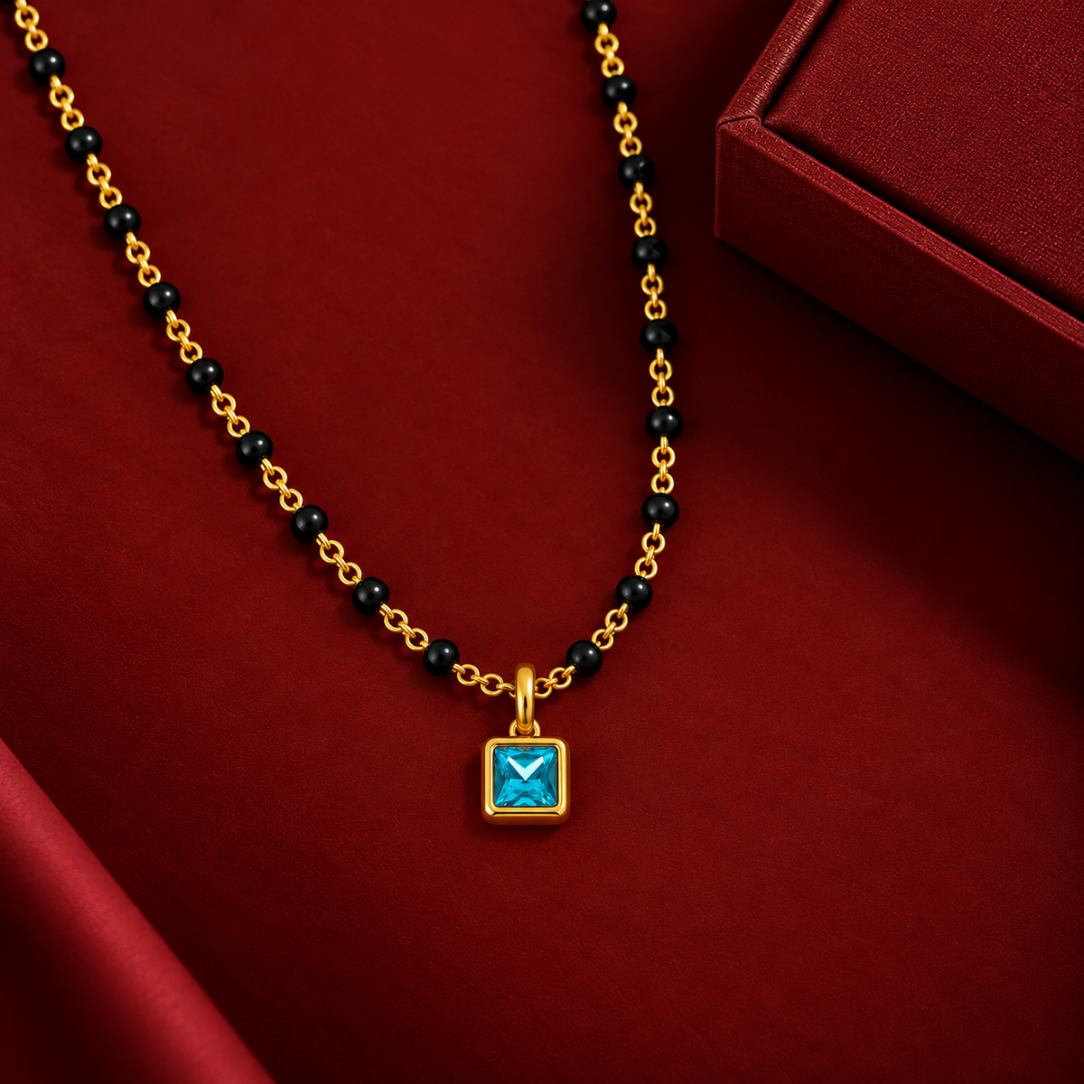Turquoise Solitaire Mangalsutra