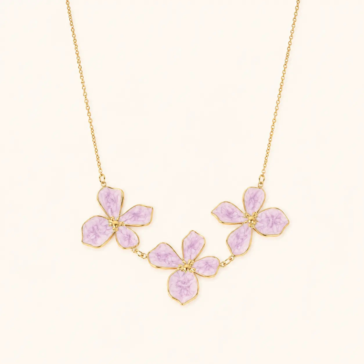 Lavender Blossom Statement Necklace