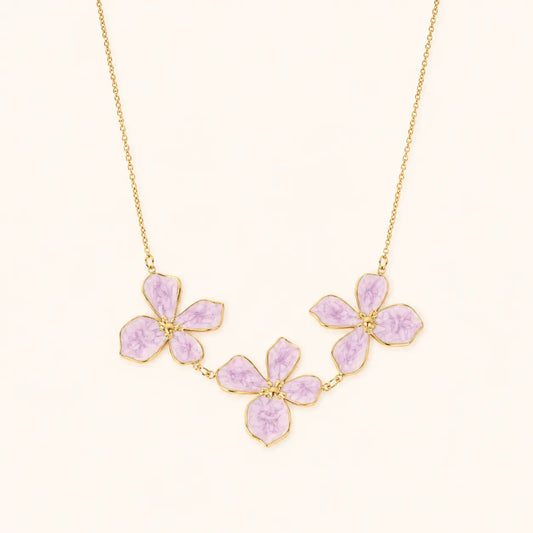 Lavender Blossom Statement Necklace