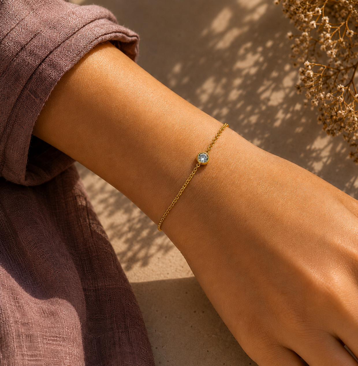 Geometric Elegance Pull-Chain Bracelet