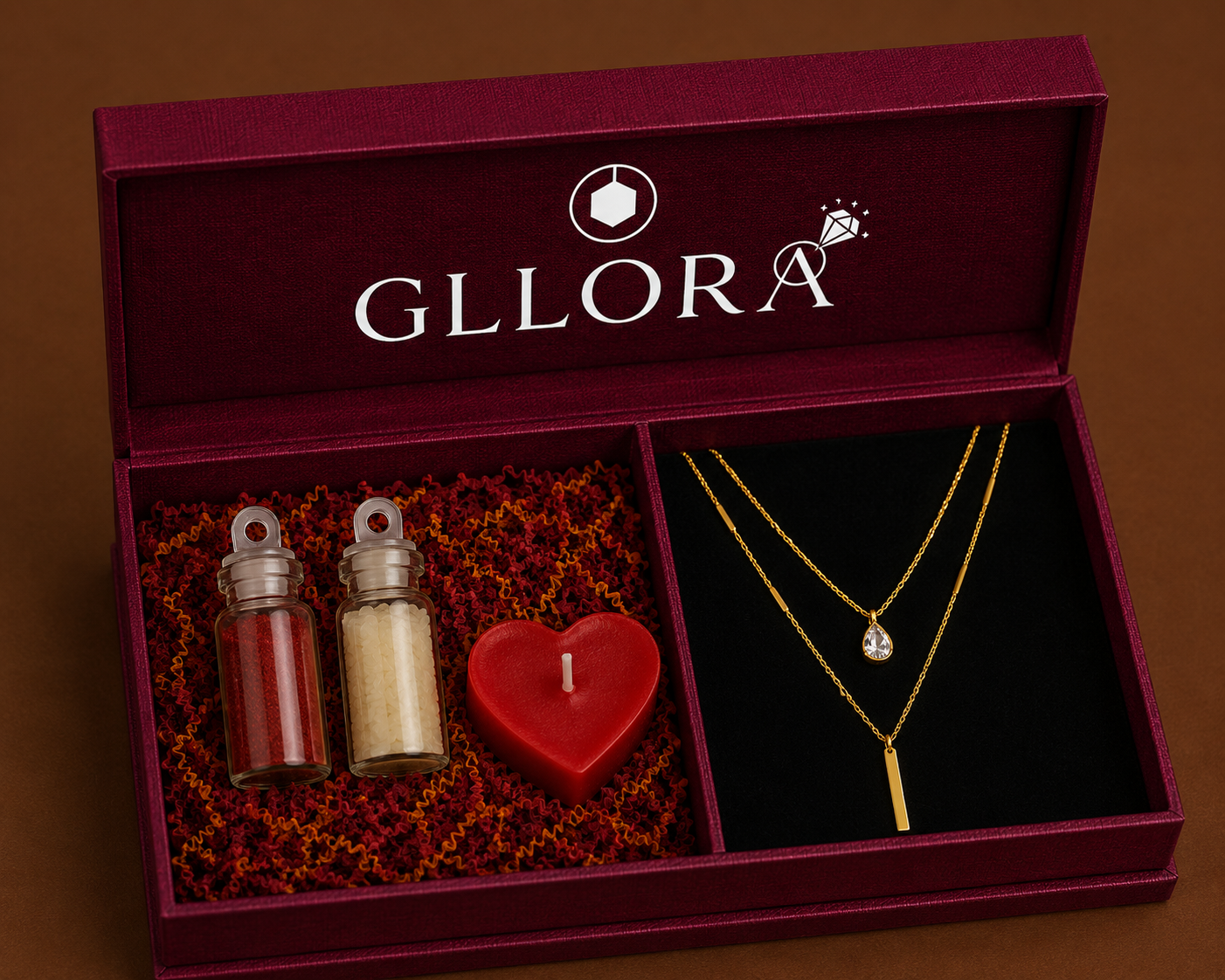 Layered Crystal Drop Necklace