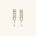 Gllora Pearl Radiance Crystal Drop Earrings