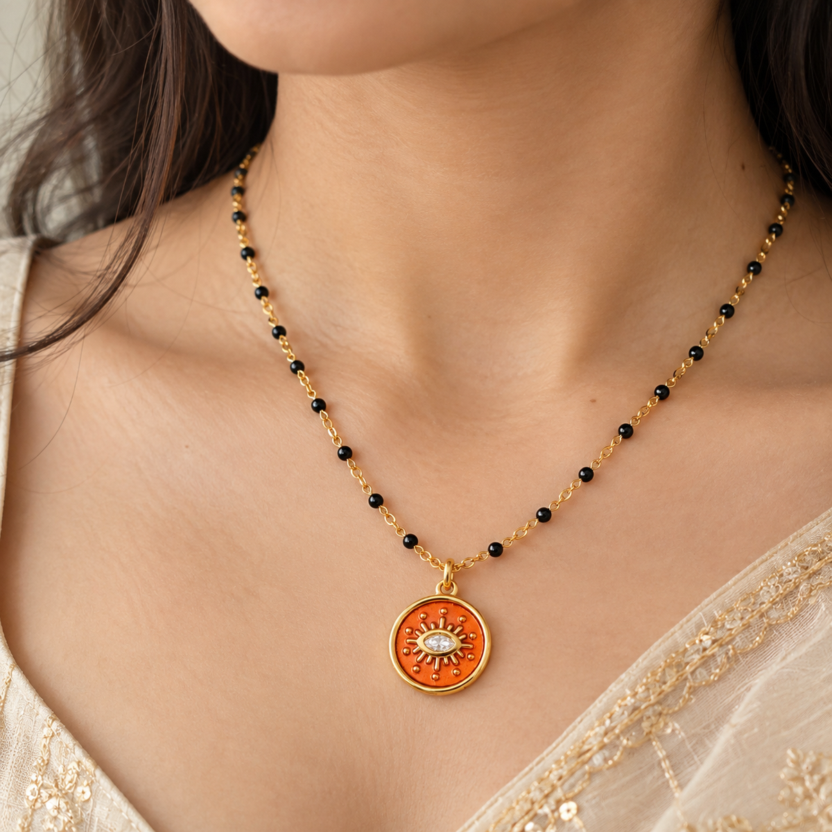 Sunray Evil Eye Mangalsutra