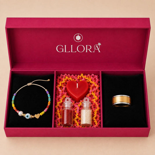 Evil Eye  Rakhi With Solid Gold Ring