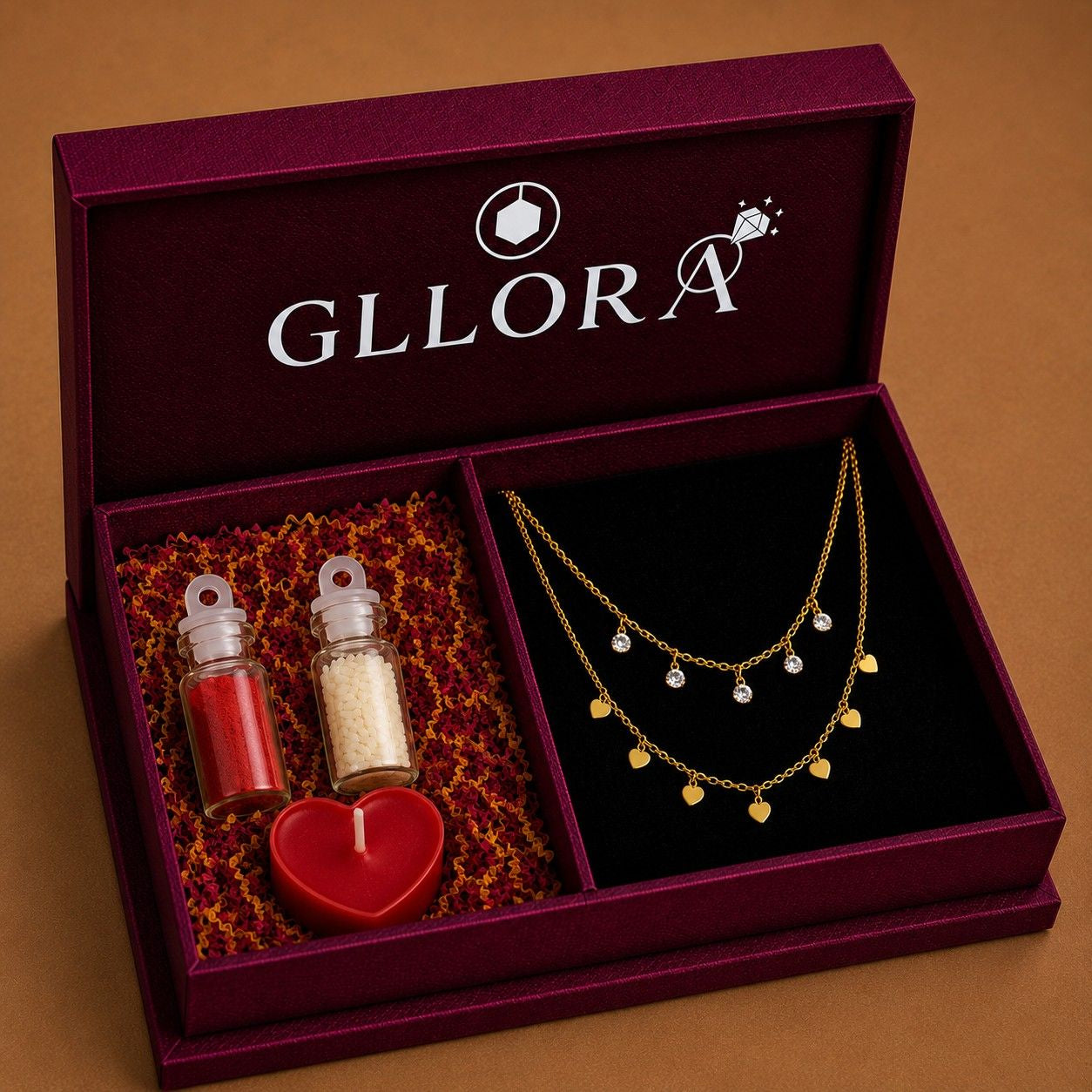 Heart Charm Gold Necklace
