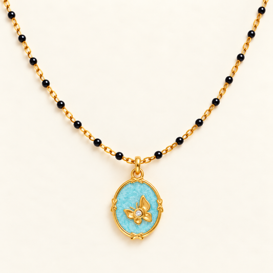 Azure Butterfly Mangalsutra