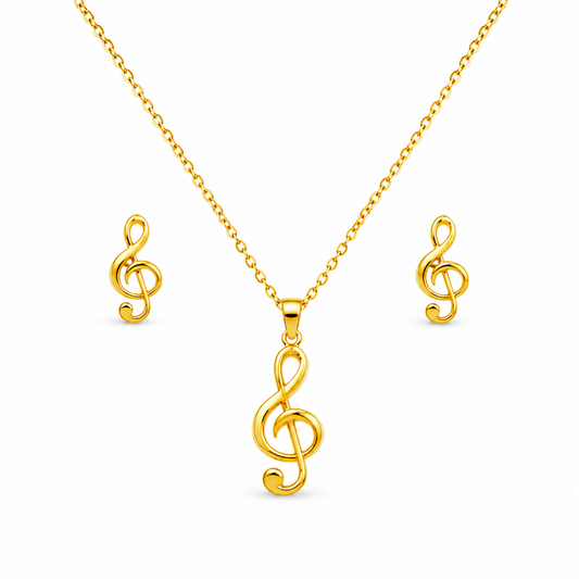 Gllora Melody Treble Clef Jewellery Set