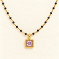 Rose Quartz Solitaire Mangalsutra