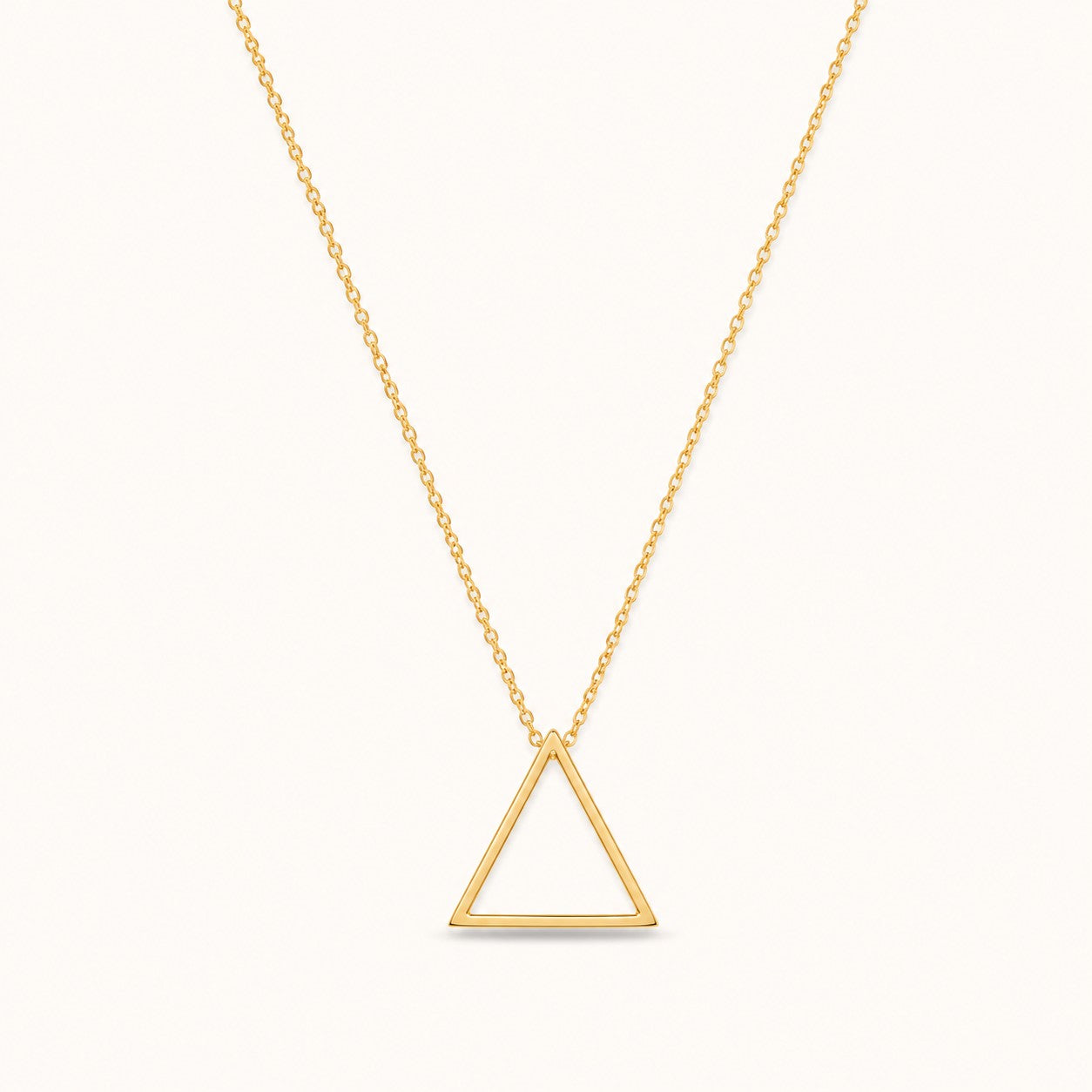 Geometric Triangle Pendant Necklace