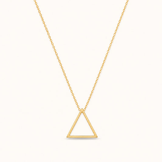 Geometric Triangle Pendant Necklace