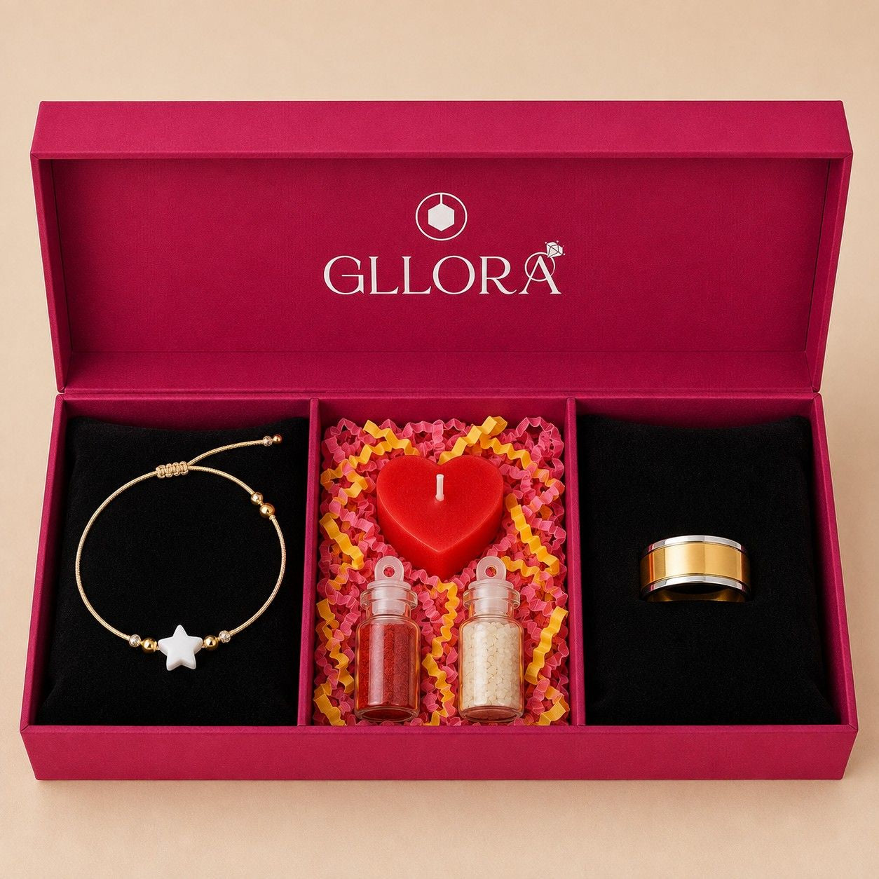 Star Rakhi With Solid Gold Ring