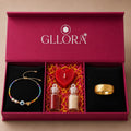 Evil Eye Rakhi With Scaly Gold Ring