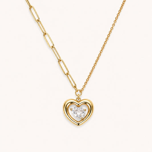 Double Layer Heart Pendant Necklace