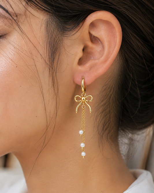 Flora Geometric Hoop Statement Drop Earrings – geometric hoop statement drop earrings, Flora Collection-2