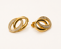 Flora Interlinked Pavé CZ Hoop Earrings