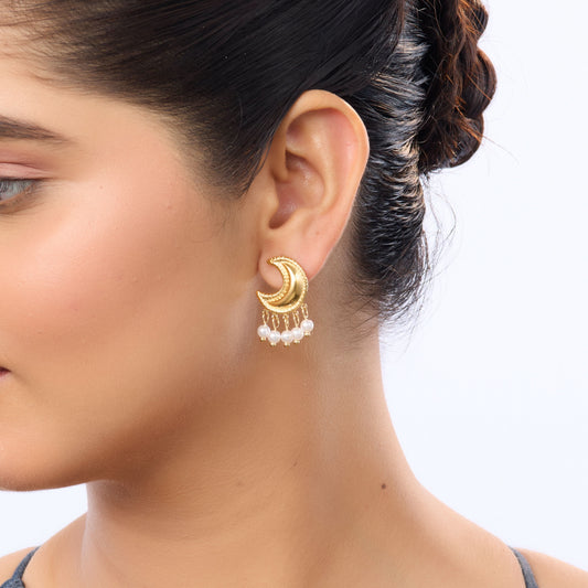 Flora Modern Hoop Earrings – contemporary gold plated hoop earrings, Flora Collection for women-2